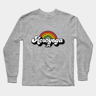 Groovy Rainbow Acroyoga Life Long Sleeve T-Shirt